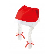 Gorro de Natal com  Tranças